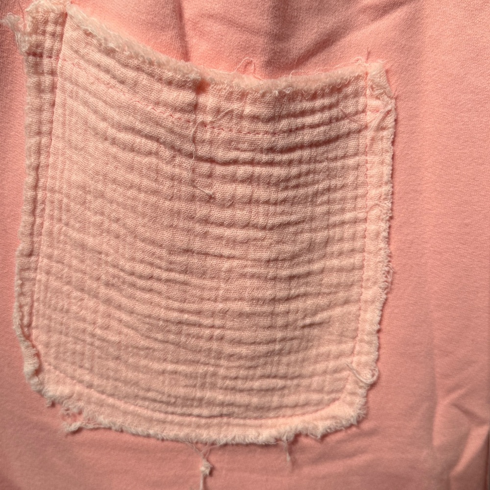 POL Pink color block cotton French terry gauze distressed drawstring joggers NEW - Picture 11 of 16